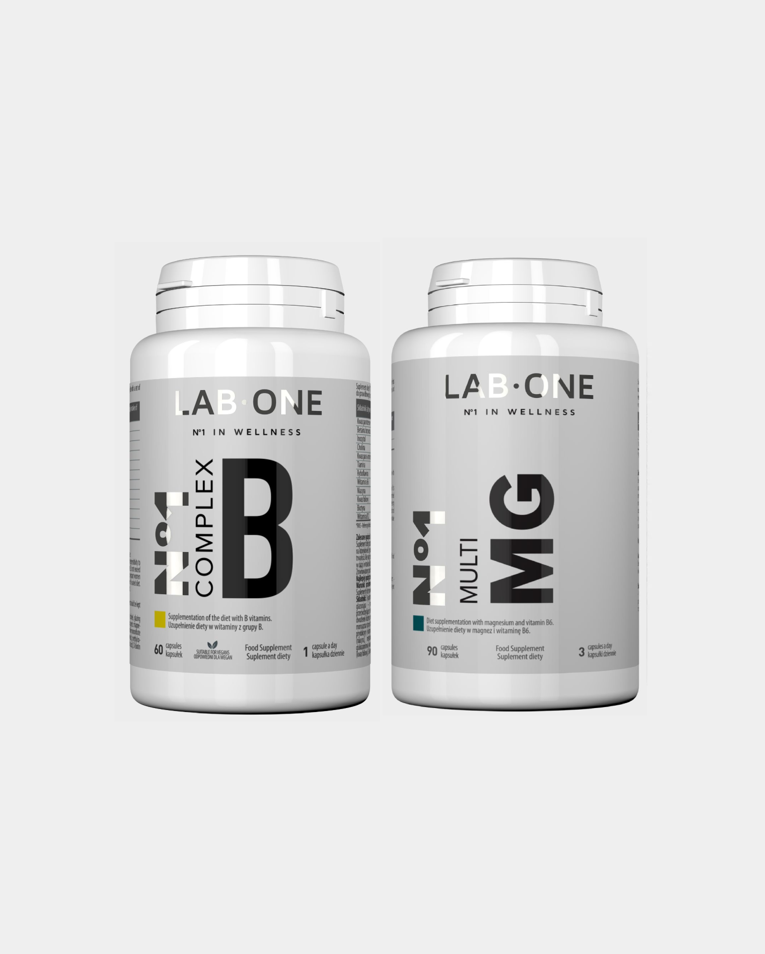 N°1 Complex B + N°1 Multi MG – witaminy z grupy B i 4 formy magnezu